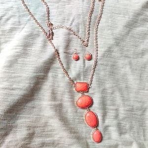 Womens Necklace earrings set